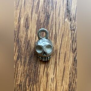 LEE BREVARD Sterling Silver Medium Rodger Skull Charm